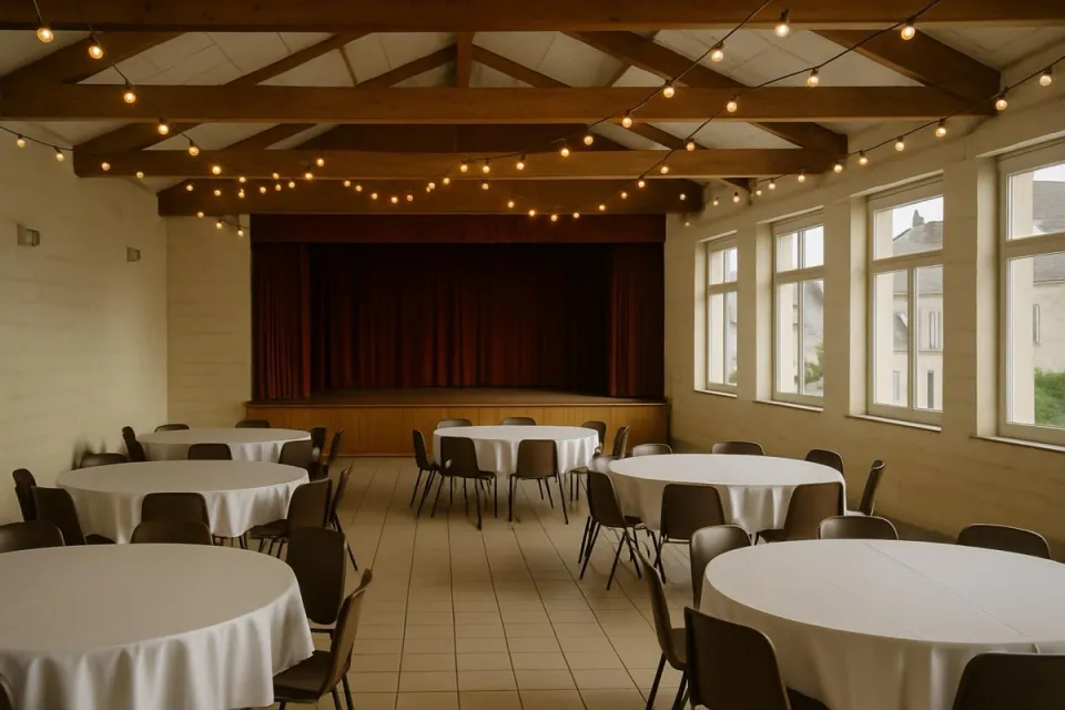 Salle des fêtes avec sa scène